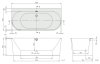 Villeroy & Boch Oberon 2.0 Duo Wanna przyścienna 180x80 cm biała UBQ180OBR9CD00V01